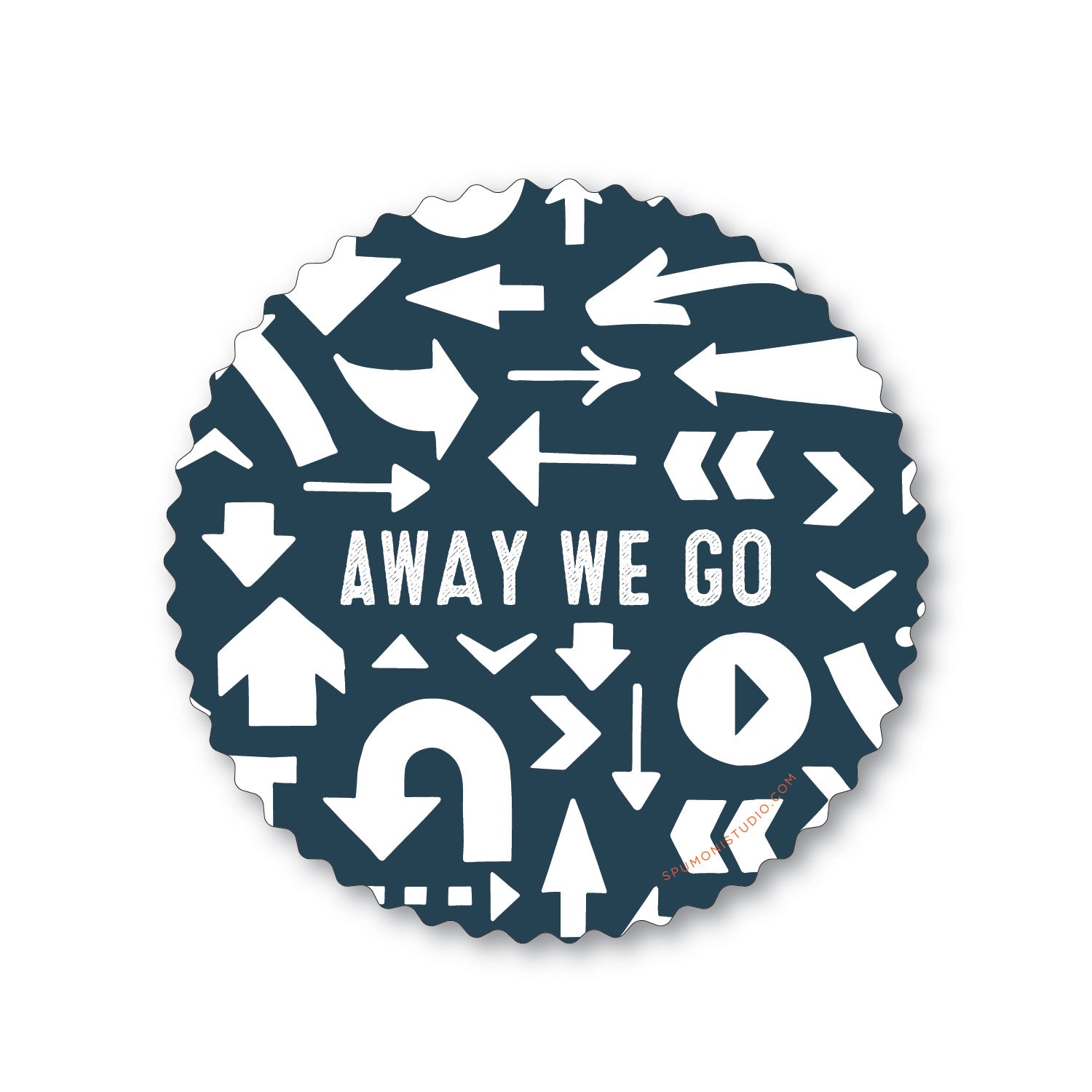 Away We Go Sticker Gibbs Smith