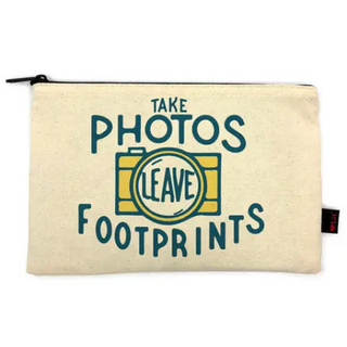 Take Photos Leave Footprints Pencil Pouch - LoveLit Trade