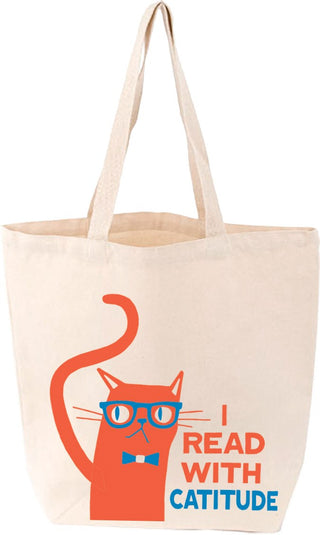 I Read With Catitude Tote