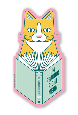 I’m Reading Right Meow Sticker