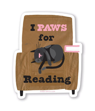 I Paws for Reading Sticker