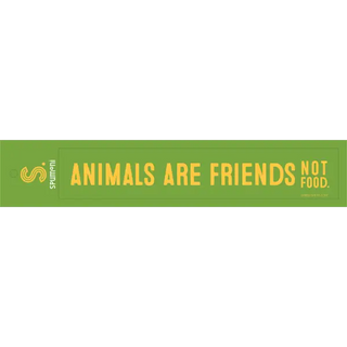 Animals are Friends Not Food Bumper Sticker - Spumoni