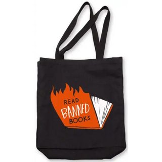 Banned Books (flames) Tote