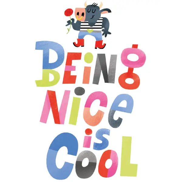 Being Nice is Cool (Palentines Hangable Postcard) - Spumoni