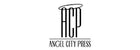 Black column logo with ’acp’ and angel city press text on it.