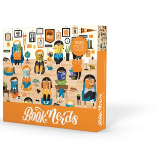 Book Nerds Puzzle 1000 Piece - Gibbs Smith Gift - Trade