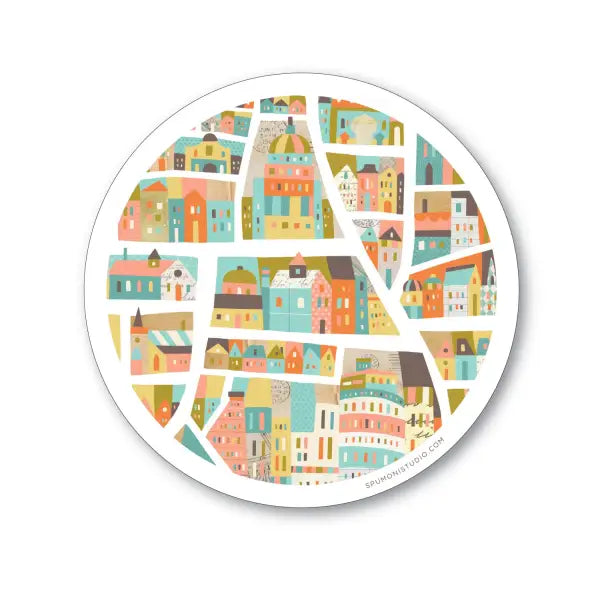 City Map Sticker - Spumoni - Trade