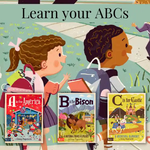 A collection of children’s alphabet books.