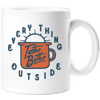 Everything Tastes Better Outside Mug - LoveLit