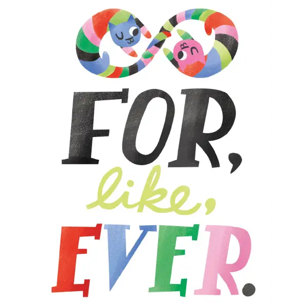 For Like Ever (Palentines Hangable Postcard) - Spumoni