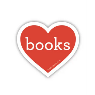 Heart Books Sticker