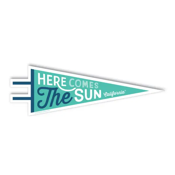 Here Comes the Sun California Sticker - Spumoni - Trade