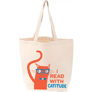 I Read With Catitude Tote