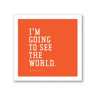 I’m Going to See the World Sticker - Spumoni - Trade