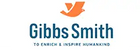 Orange bird logo on white background with blue text ’gibbs smith’ and tagline ’to enrich & inspire humankind.’