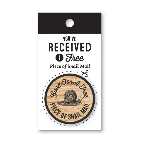 Piece of Snail Mail Wooden Nickel - Spumoni Trade