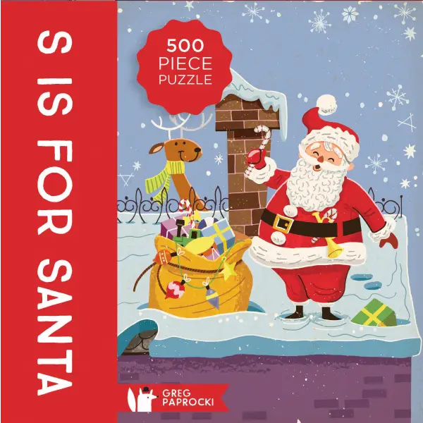 S is For Santa Puzzle 500 Piece - Gibbs Smith Gift - Trade