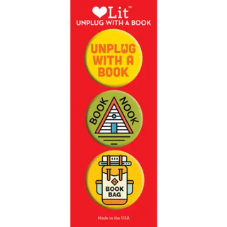 Unplug with a Book 3-Button Assortment - LoveLit - Trade