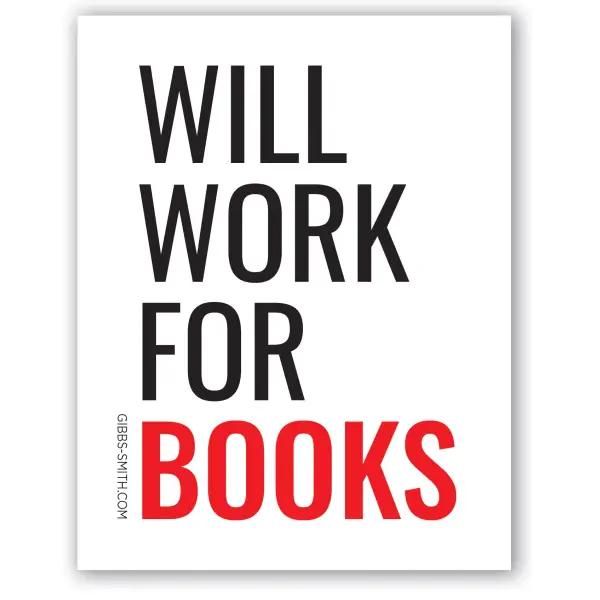 Will Work for Books Sticker