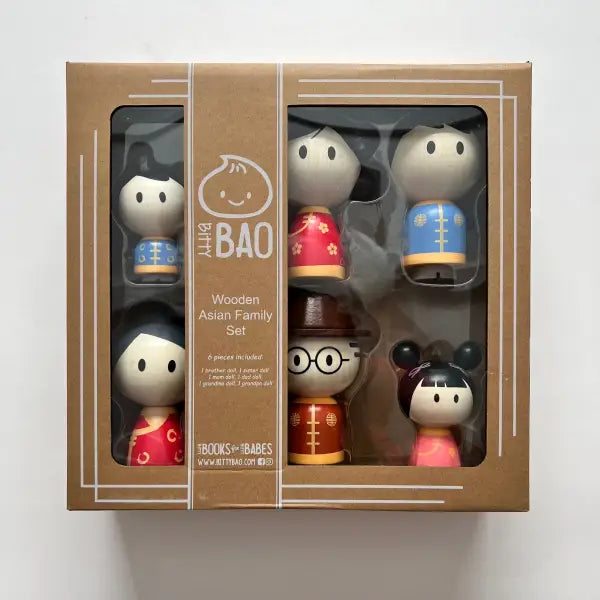 Wooden Asian Family Toy Set - Bitty Bao - Distribution